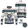 Colorful Custom Company Logo And Text Ugly Xmas Sweater