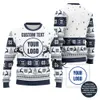 Custom Brand Logo Ugly Xmas Sweater With Reindeer Pattern