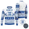 Custom Brand Logo Ugly Xmas Sweater With Reindeer Pattern - variant image 1
