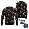 Logo Custom With Mistletoe Pattern Christmas Sweater