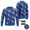 Logo Custom With Mistletoe Pattern Christmas Sweater - variant image 1