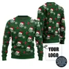 Logo Custom With Mistletoe Pattern Christmas Sweater