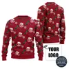 Logo Custom With Mistletoe Pattern Christmas Sweater