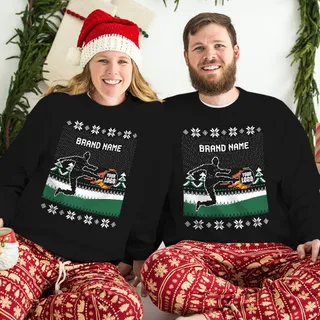 Epic Soccer Custom Logo Ugly Xmas Sweatshirt