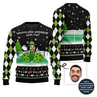Hilarious Pickleball Custom Christmas Sweater