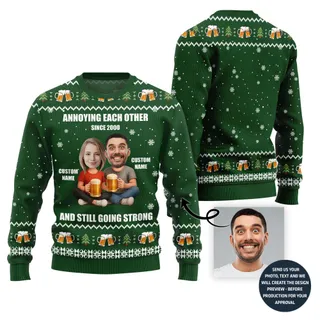 Unique Customized Couple Ugly Sweater