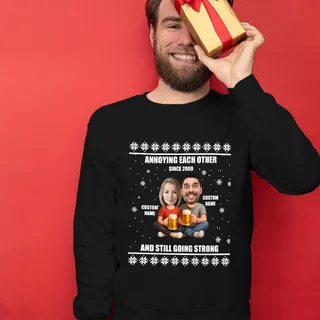Merry Couple Custom Christmas Sweatshirt