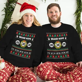Custom Brand Logo Ugly Xmas Sweatshirt