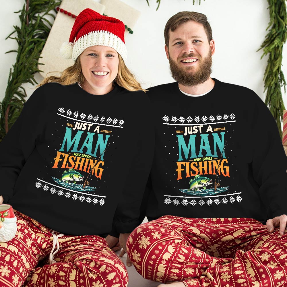 Funny Fishing Ugly Christmas Sweatshirt