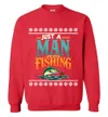 Funny Fishing Ugly Christmas Sweatshirt