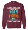Funny Fishing Ugly Christmas Sweatshirt