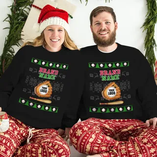 Epic Custom Baseball Ugly Xmas Sweatshirt