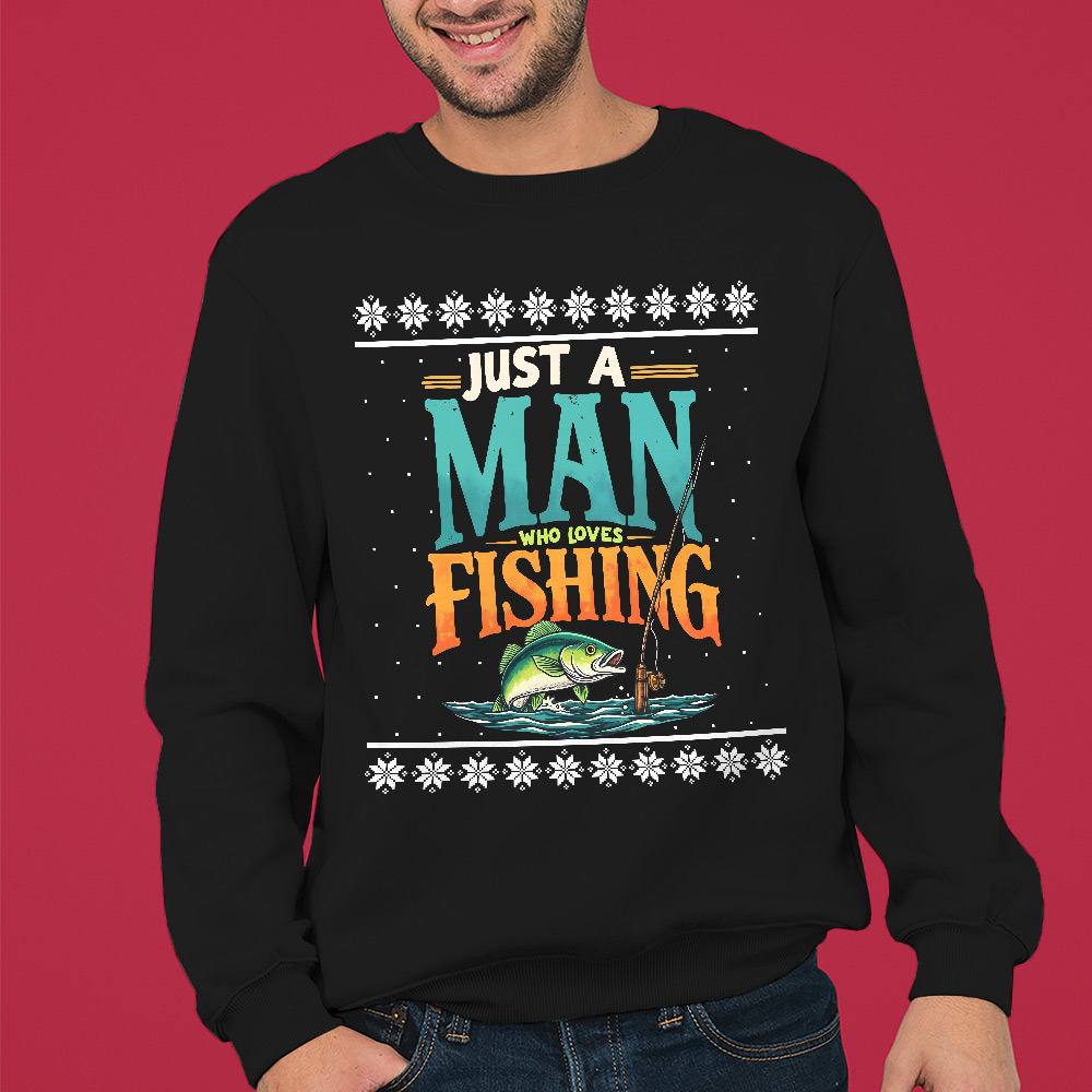 Funny Fishing Ugly Christmas Sweatshirt