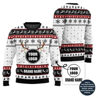 Unique Personalized Logo and Name Ugly Sweater
