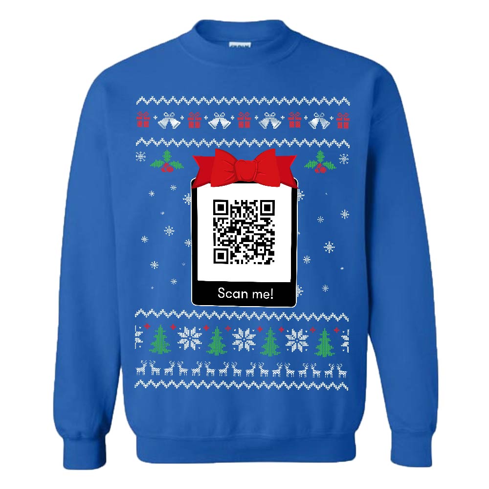 Personalized QR Code Funny Xmas Sweatshirt - variant image 1