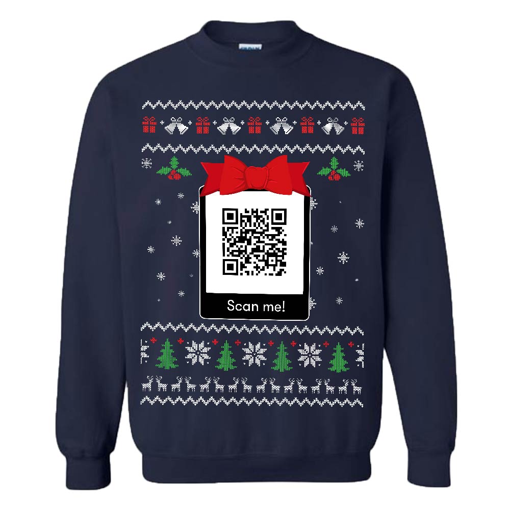 Personalized QR Code Funny Xmas Sweatshirt