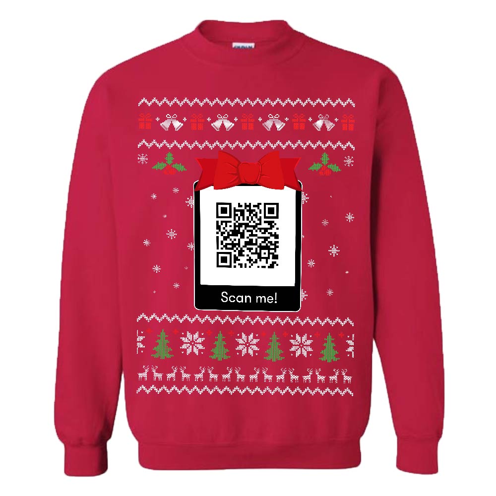 Personalized QR Code Funny Xmas Sweatshirt