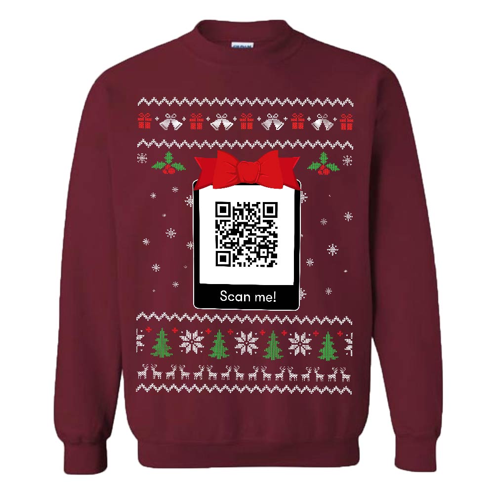 Personalized QR Code Funny Xmas Sweatshirt