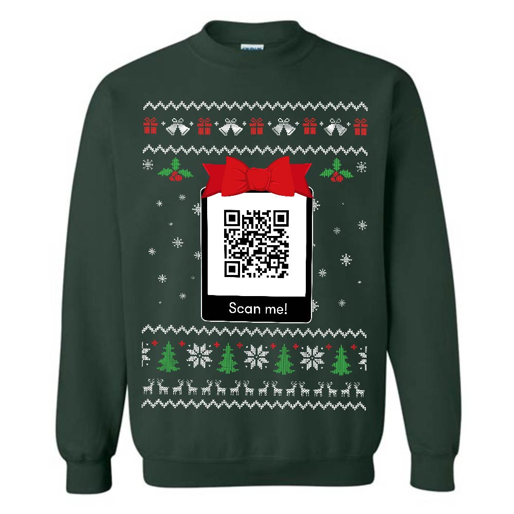 Personalized QR Code Funny Xmas Sweatshirt