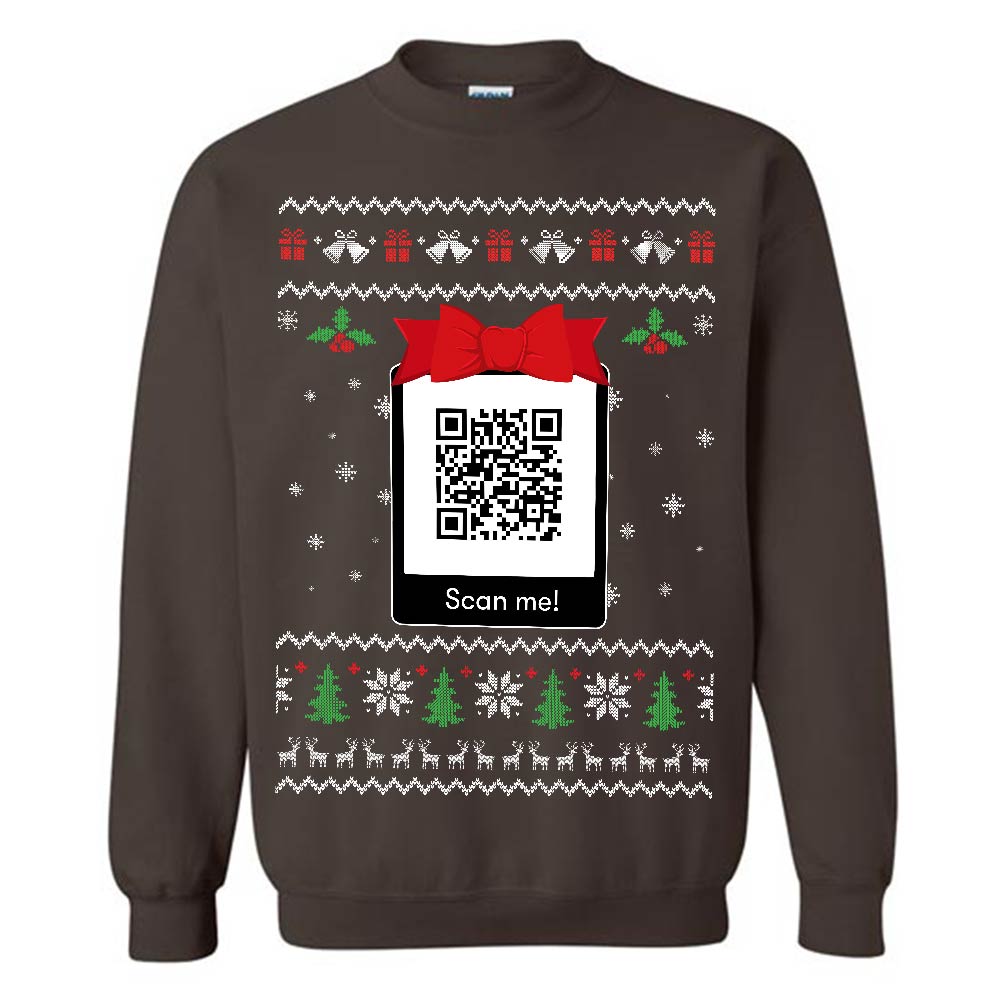 Personalized QR Code Funny Xmas Sweatshirt