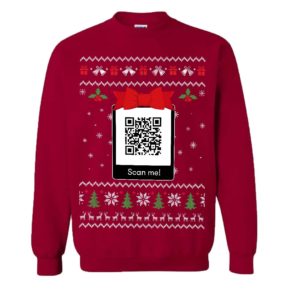 Personalized QR Code Funny Xmas Sweatshirt