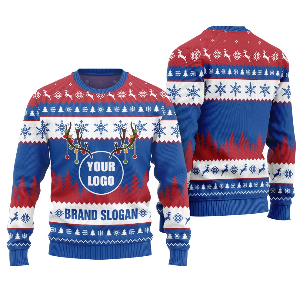 Custom Logo And Slogan Brand Ugly Xmas Sweater - variant image 1