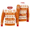 Amazing Custom Brand Name and Logo Ugly Christmas Sweater Orange - variant image 1