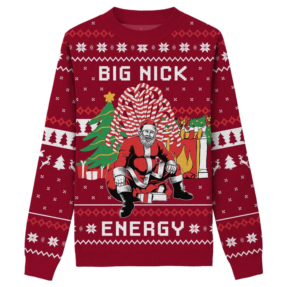 Big Nick Energy Knitted Christmas Sweater