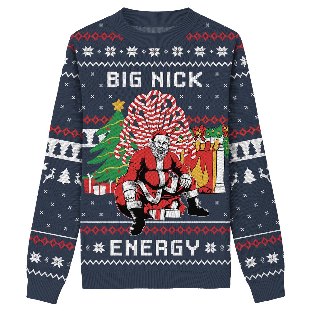 Big Nick Energy Knitted Christmas Sweater