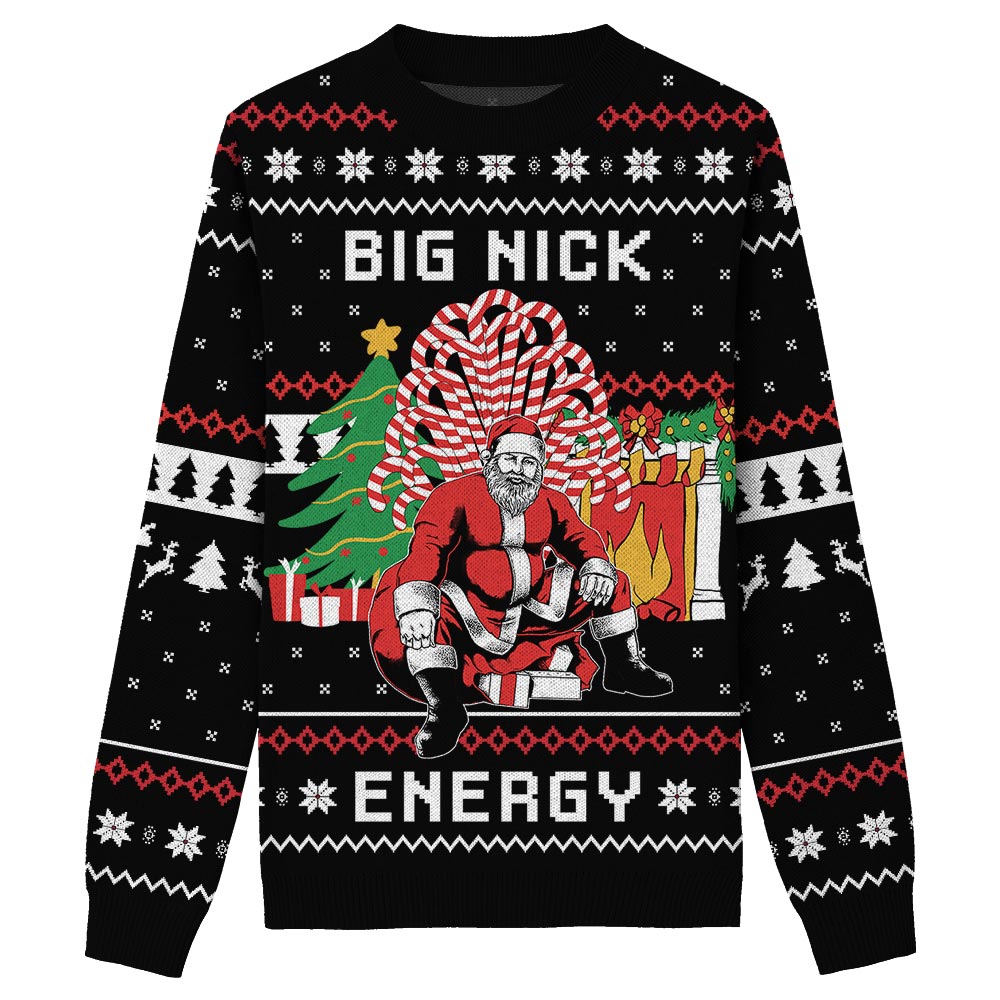 Big Nick Energy Knitted Christmas Sweater