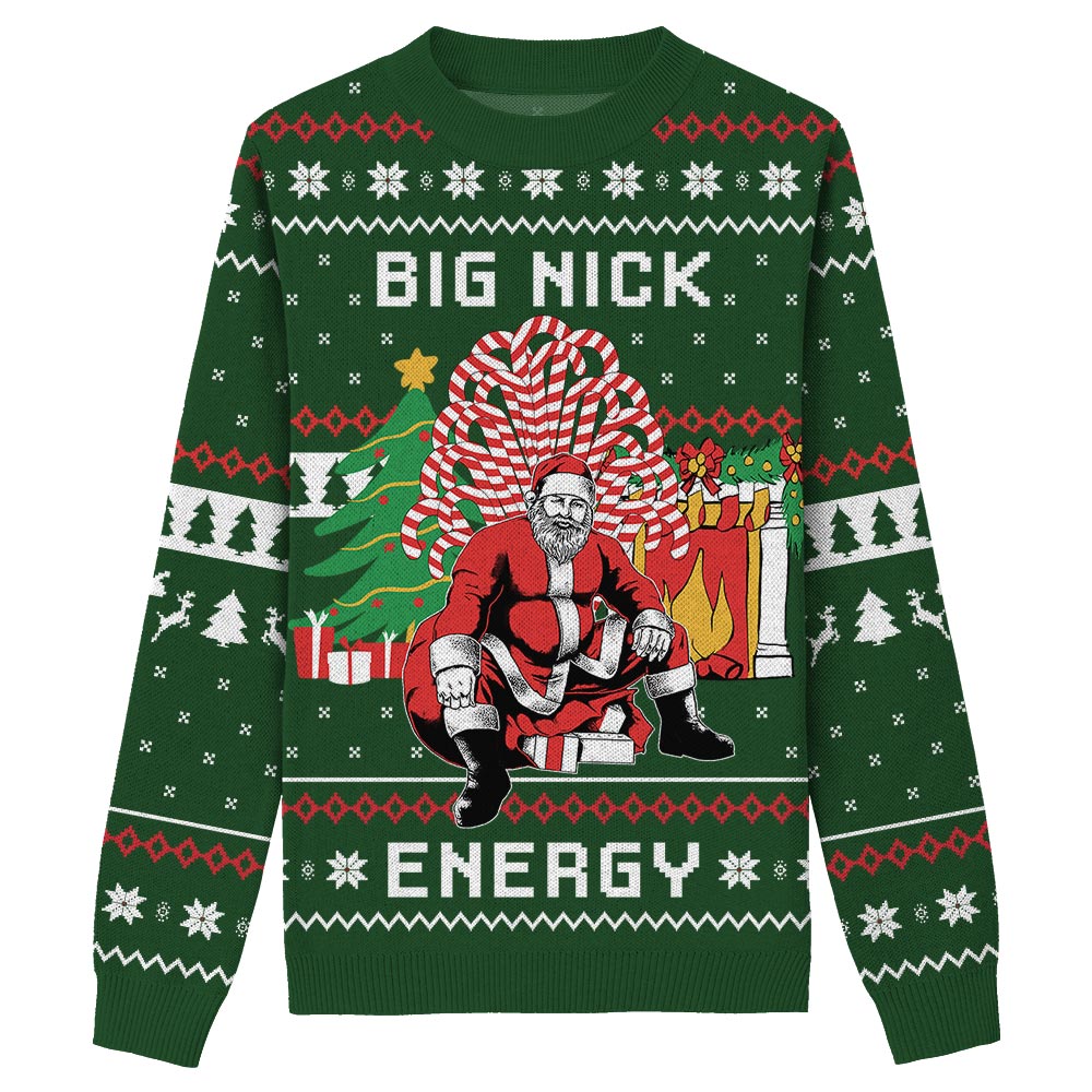 Big Nick Energy Knitted Christmas Sweater