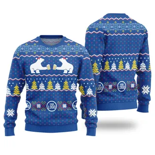 Personalized Logo Beer Theme For Company Christmas Sweater
