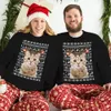 Personalized Reindeer Cat Ugly Christmas Sweater