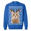 Personalized Reindeer Cat Ugly Christmas Sweater - variant image 1