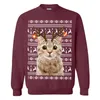 Personalized Reindeer Cat Ugly Christmas Sweater