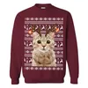 Personalized Reindeer Cat Ugly Christmas Sweater