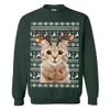 Personalized Reindeer Cat Ugly Christmas Sweater