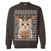Personalized Reindeer Cat Ugly Christmas Sweater