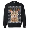 Personalized Reindeer Cat Ugly Christmas Sweater