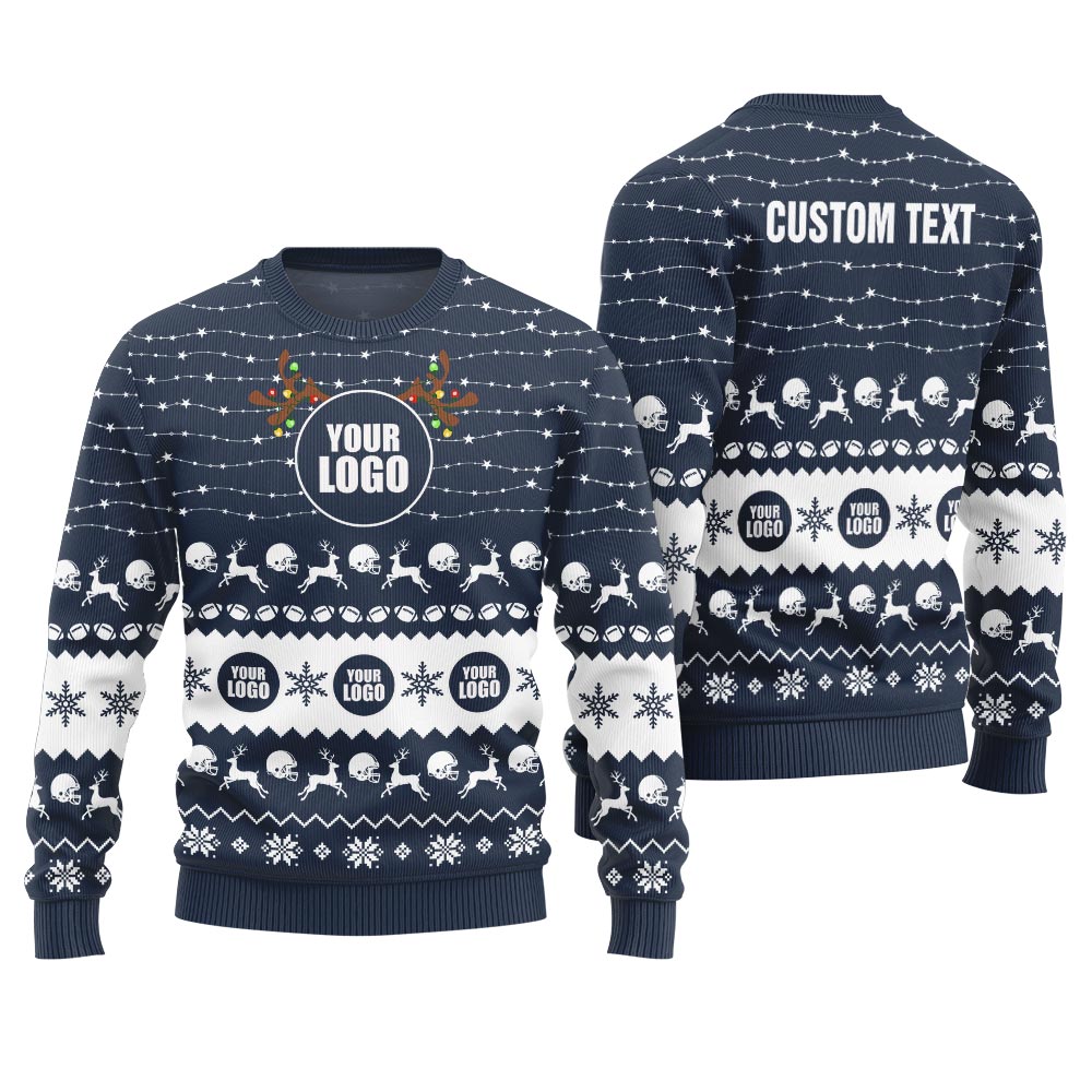 Personalized Company Logo Ugly Christmas Sweater For Men