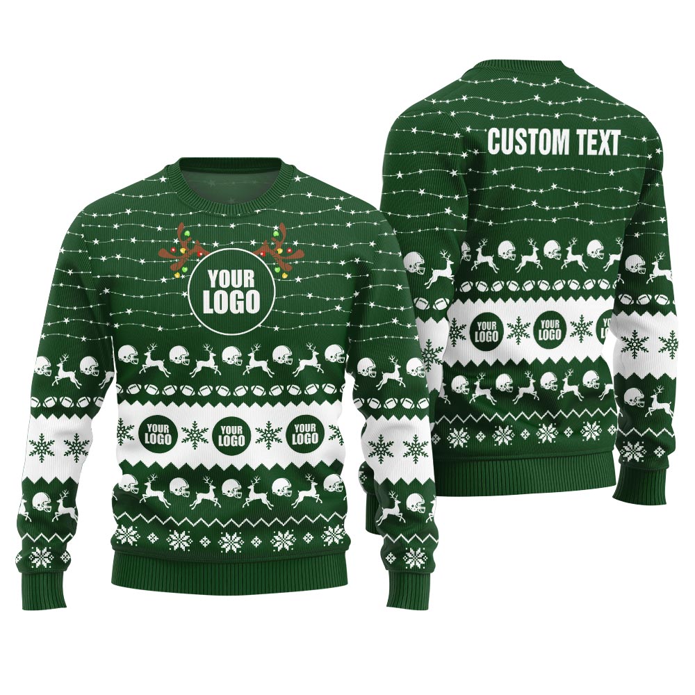 Personalized Company Logo Ugly Christmas Sweater For Business