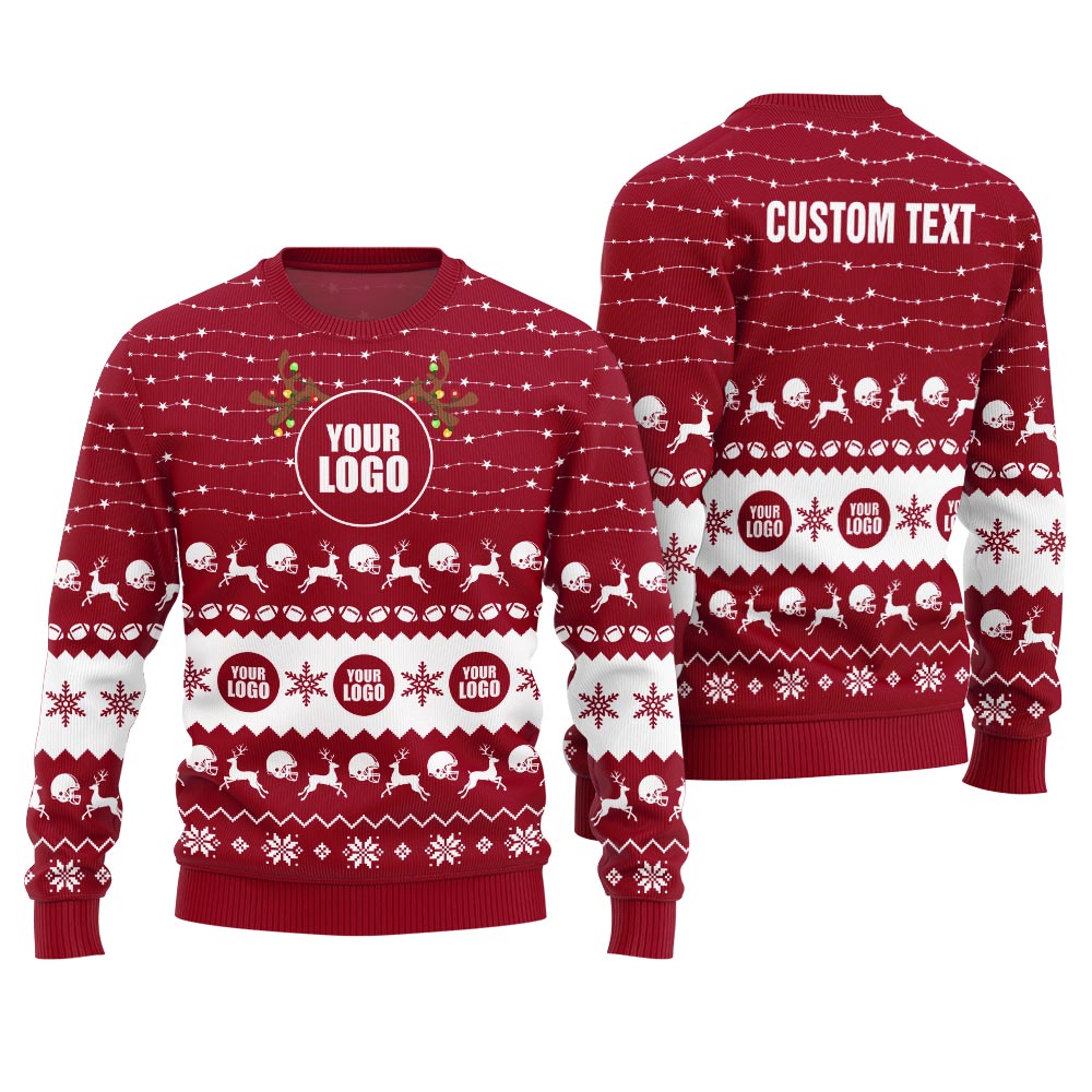 Personalized Company Logo Ugly Christmas Sweater For Business