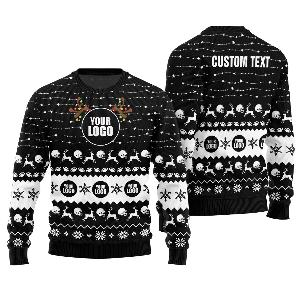 Personalized Company Logo Ugly Christmas Sweater For Business