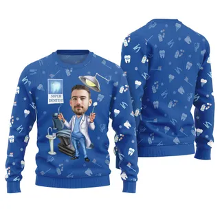 Custom Face Dentist Ugly Christmas Sweater