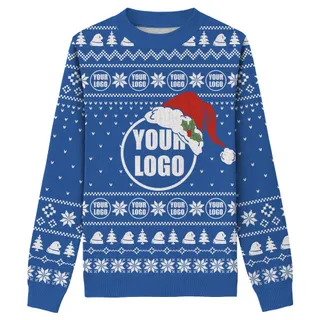Mens Custom Ugly Xmas Sweater With Logo For Company