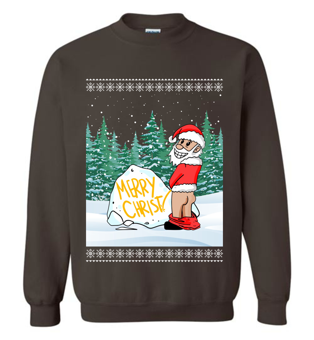Naughty Santa Merry Xmas Ugly Sweater For Women