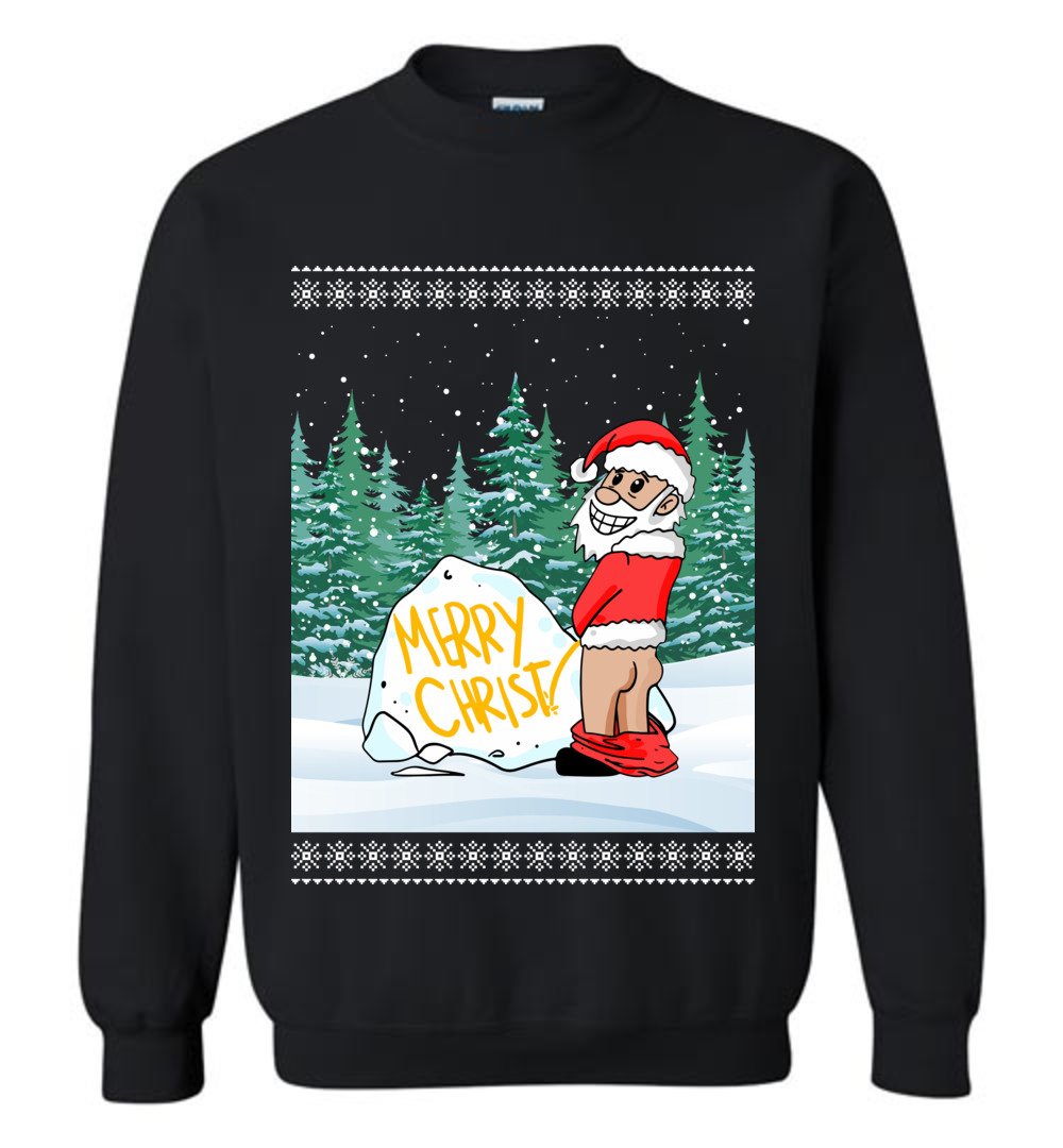 Naughty Santa Merry Xmas Ugly Sweater For Women