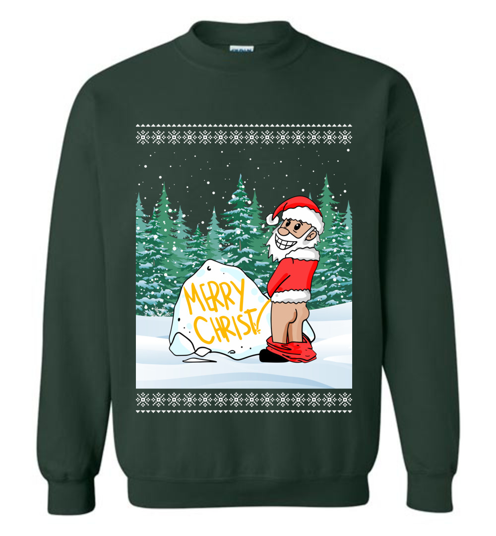 Naughty Santa Merry Xmas Ugly Sweater For Women