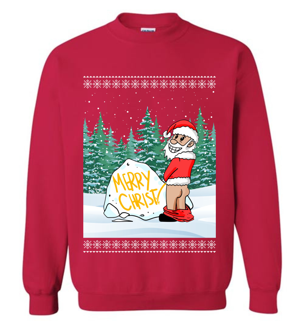 Naughty Santa Merry Xmas Ugly Sweater For Women