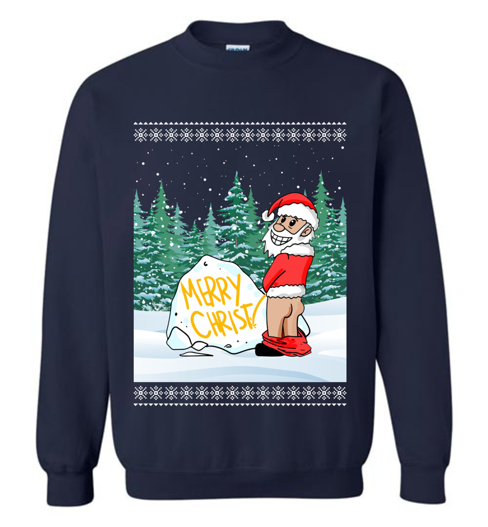 Naughty Santa Merry Xmas Ugly Sweater For Women